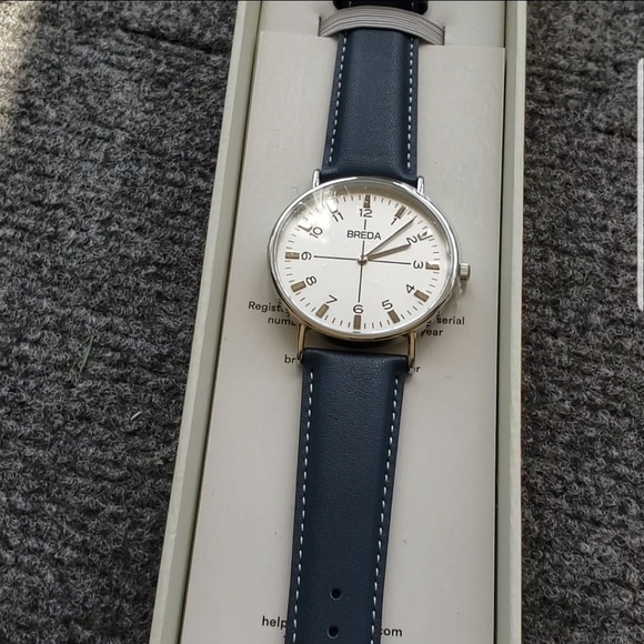 Breda Navy Belmont Men Watch - Picture 1 of 7